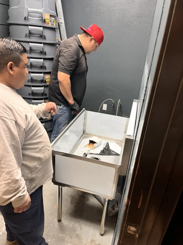 Commercial plumbing and sink installation in Spring